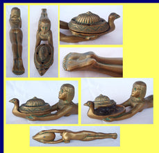 Antique Deco perfume burner sculpture figure goddess slave Egyptian Revival (4472)