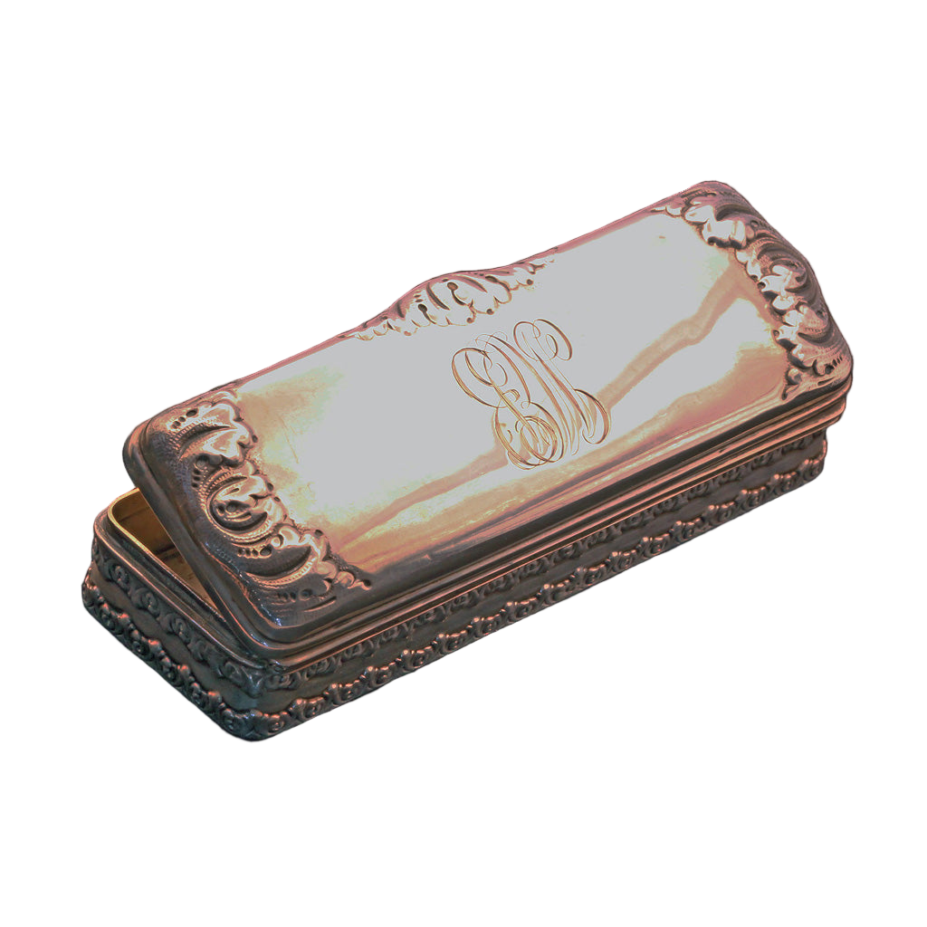 Tiffany & Co Antique Victorian Sterling Silver jewelry or trinkets box (7339)