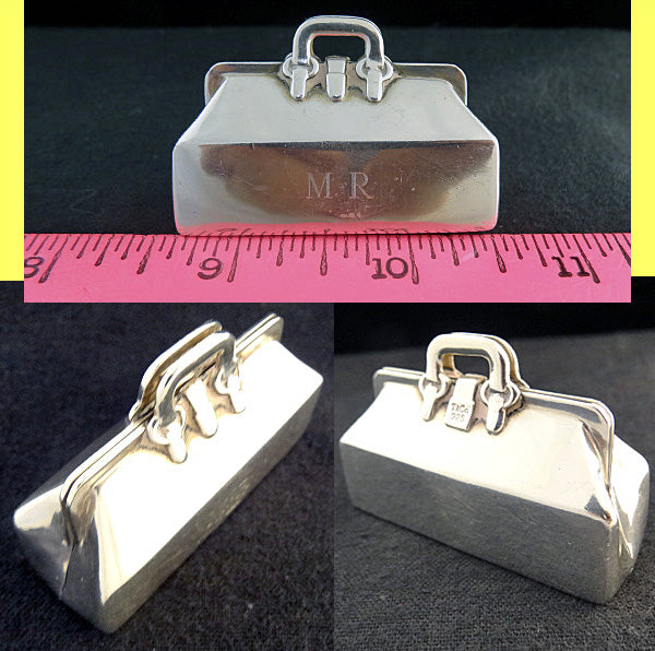 Vintage Tiffany & Co Sterling Silver Miniature Doctor's Bag Pill Box (#5569)