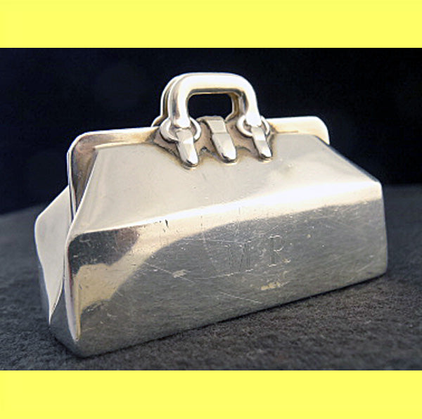 Vintage Tiffany & Co Sterling Silver Miniature Doctor's Bag Pill Box (#5569)