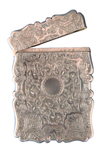 Antique engraved Sterling Silver Card Case Birmingham (3712)