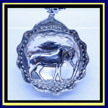 Antique silver caddy spoon horse dog animals Dutch silver sugar spoon