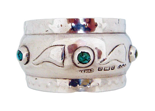 Antique Liberty & Co Cymric Napkin Holder Sterling Silver Turquoise 1904 (4740)
