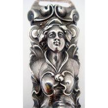 Unger Bros Sterling Silver Etui Bodkin Case Antique Nouveau figural sewing