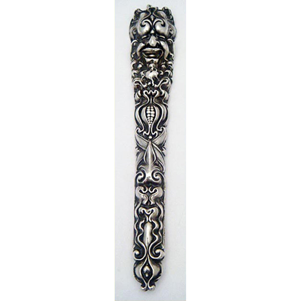 Unger Bros Sterling Silver Etui Bodkin Case Antique Gothic Revival w Mask (5093)