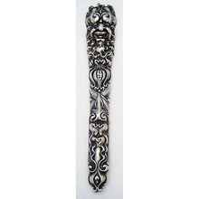 Unger Bros Sterling Silver Etui Bodkin Case Antique Gothic Revival w Mask (5093)