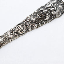 Unger Bros Sterling Silver Etui Bodkin Case Antique Gothic Revival w Mask (5093)