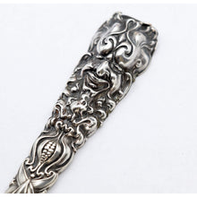 Unger Bros Sterling Silver Etui Bodkin Case Antique Gothic Revival w Mask (5093)