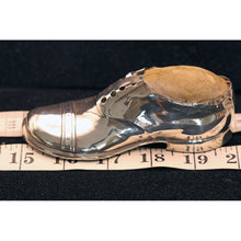 Antique Edwardian Sterling Silver Pin Cushion Shoe 1909 Chester rare big (3056)
