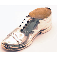Antique Edwardian Sterling Silver Pin Cushion Shoe 1909 Chester rare big (3056)