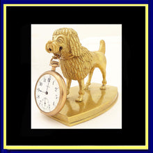 Antique Pocket Watch Holder Sculpture Gilt Bronze Poodle Spaniel Dog 18C 