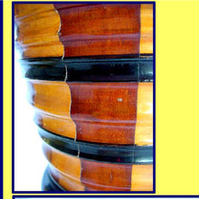 Antique Victorian Jardiniere Planter Parquet Fruitwood & Brass Scotland (1873)