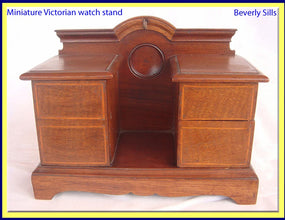 Antique Miniature Desk Chest Pocket Watch Holder Jewelry Box Night Stand