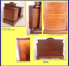 Antique Miniature Desk Chest Pocket Watch Holder Jewelry Box Night Stand (4066)