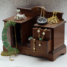 Antique Miniature Desk Chest Pocket Watch Holder Jewelry Box Night Stand