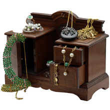 Antique Miniature Desk Chest Pocket Watch Holder Jewelry Box Night Stand (4066)