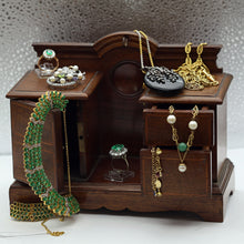 Antique Miniature Desk Chest Pocket Watch Holder Jewelry Box Night Stand (4066)