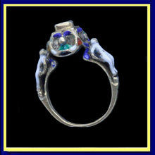 Renaissance Renaissance Revival antique ring figural gold diamond enamel