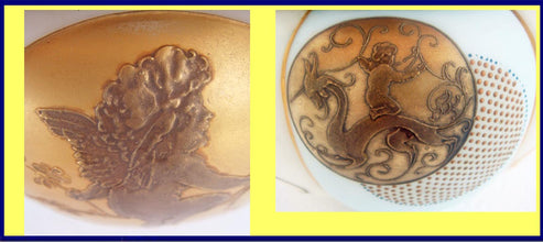 Antique Crown Milano Royal Flemish Glass Cracker Barrel Biscuit Jar Enamel (4822)