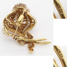 Vintage Tiffany & Co Brooch Pendant 18k Gold Platinum Diamonds French (1274)