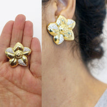 Vintage Modernist Earrings Gold 1.75ct VS Diamonds Ear Clips w Appraisal (6013)