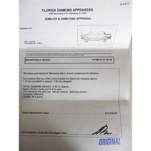 Vintage Brooch Mercedes Benz Car 18k Gold 4.5ct Diamonds Unisex Appraisal (6067)