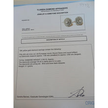 Antique Edwardian Earrings Gold Diamonds Signed Angelo Martins w Appraisal(5773)