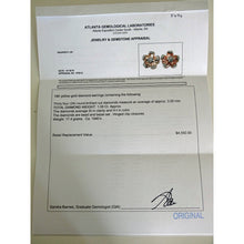 Vintage Earrings Ear Clips Retro18k Gold Diamonds Flowers w Appraisal (5494)