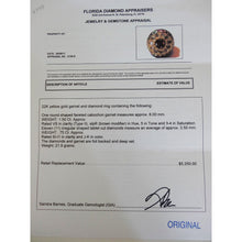 Mughal Ring 22k Gold Diamonds Garnet Enamel Man's Jewelry w Appraisal (4733)