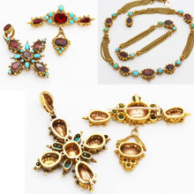 Georgian Victorian Set Earrings Necklace Bracelets 2 Pendants Brooch (6112)