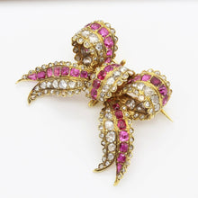 Antique Georgian Sevigne Brooch Pendant 18k Gold Diamond Ruby w Appraisal (6116)