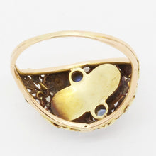 Antique Arts & Crafts Ring 14k Gold Pearls Topaz American Art Deco (6137)