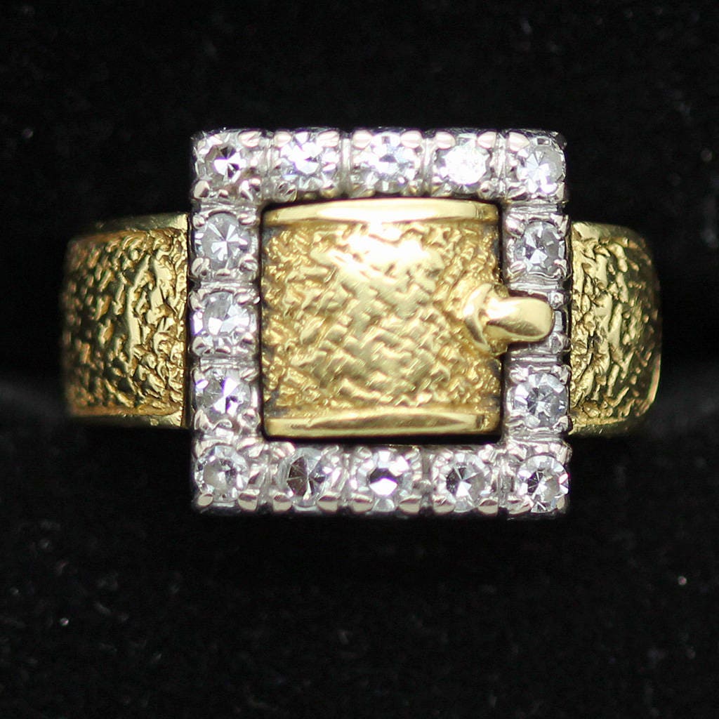 The Bellevue - Victorian Old Cut Diamond Sapphire 18k Gold Belt Buckle -  SOHOJEWELERS