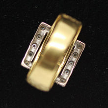 Vintage Buckle Ring 18k Gold and Diamonds Retro Ring circa 1940 (6189)