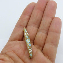Antique Art Nouveau Krementz Gold Enamel Brooch Bar Pin Newark Unisex (6209)