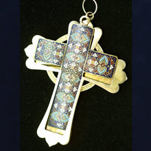 Antique Renaissance Cross Pendant Gold Enamel w Victorian Gold Case Unisex (6165