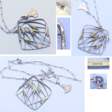 Art Nouveau Pendant Chain Necklace 18k Gold Signed Miault Unisex (6348)