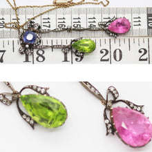 Necklace Victorian Belle Epoque Sapphire Gem Diamonds Gold w Appraisal (6219)