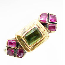 Antique Renaissance Ring Ruby Chrysoberyl 18k Gold Early 16th Century (6235)