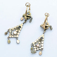 Antique Georgian Earrings Ear Pendants Gold Silver Diamonds France 18C (6300)