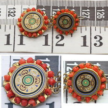 Victorian Coral Earrings Measurement
