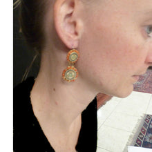 Victorian Coral Earrings Ear