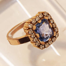 Ring Sapphire Diamonds Gold Unisex Royal Maharaja Mughal Appraisal Vintage (6439