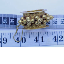 Antique Earrings Enormous Gold Disks w attached Golden Globes India (6441)