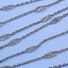 Antique Art Nouveau Long Chain Necklace Sautoir 18k Gold Filigree French (6384)