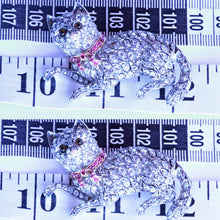 Antique Cat Brooch Gold Diamonds Silver Rubies Belle Epoque w Appraisal (6508)