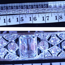 Antique Art Deco Bracelet 18k White Gold Diamonds Fab Quality w Appraisal (6494)