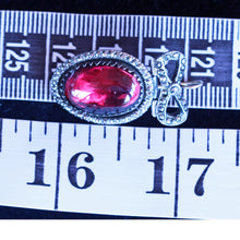 Antique early Georgian Earrings Garnet Bows Gold Silver Pyrite c1740 (6496)