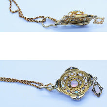 Victorian Pendant Gold diamonds opals rubies emeralds enamel Holbeinesque (6517)