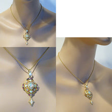 Victorian Pendant Gold diamonds opals rubies emeralds enamel Holbeinesque (6517)